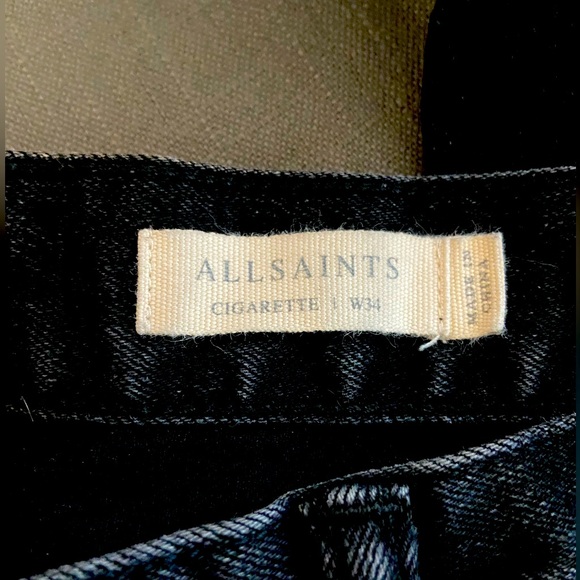 All Saints Mens Black Cigarette Jeans - Picture 1 of 2